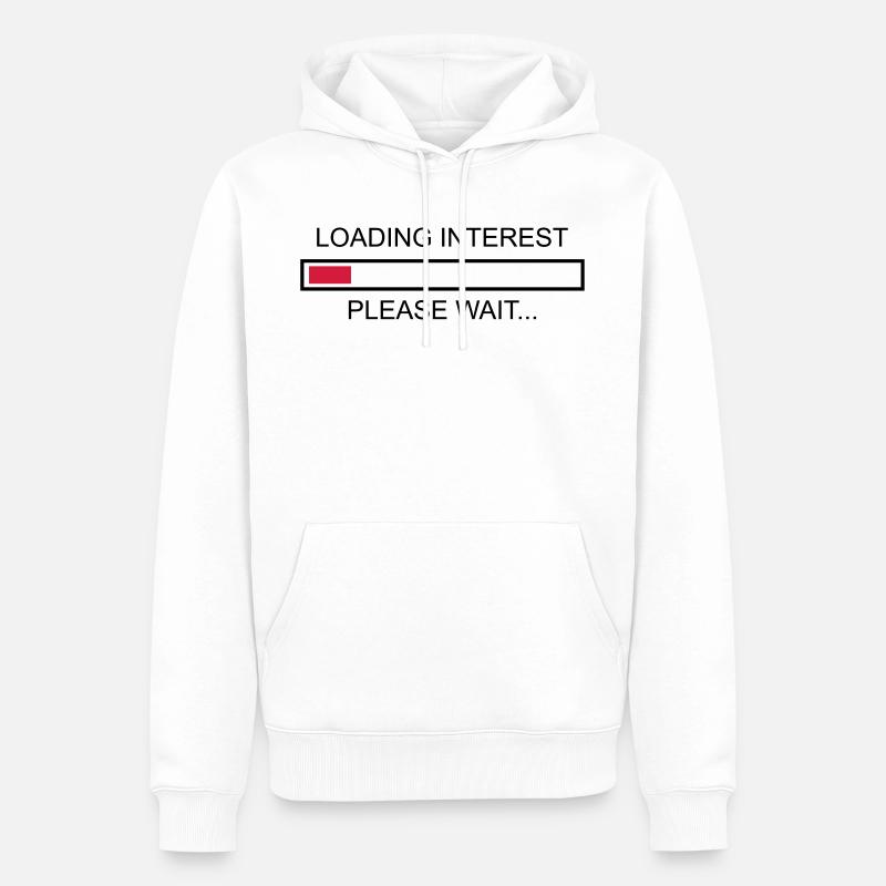 L’intérêt invite, geek, geek - Sweat à capuche Premium bio Homme - blanc