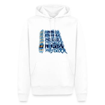 G14 - Sweat à capuche Premium bio Homme - blanc - Devant - Nico (187cm)