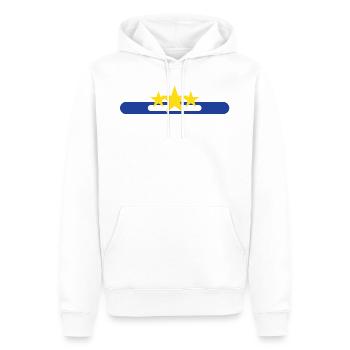 Stars - Men’s Premium Organic Hoodie - white - Front - Nico (187cm)