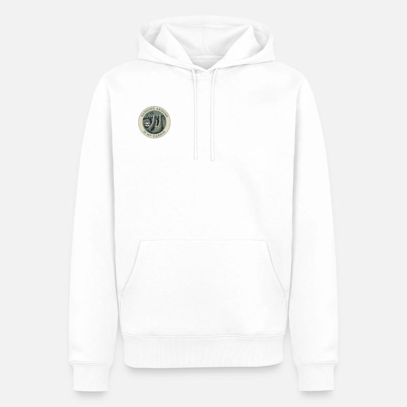 Traîner, c’est mon cardio - Sweat à capuche Premium bio Homme - blanc