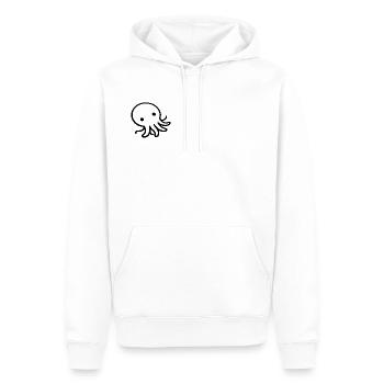 Liegender Oktopus One Line Meeresmotiv - Männer Premium Bio Hoodie - Weiß - Vorne - Nico (187cm)