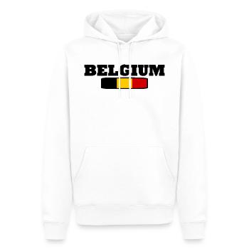 Belgique - Sweat à capuche Premium bio Homme - blanc - Devant - Nico (187cm)