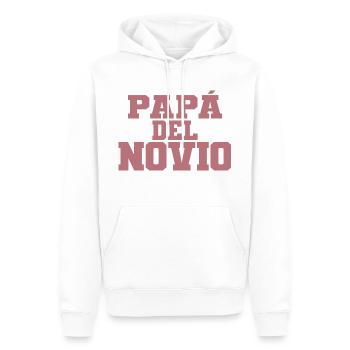 Papa del Novio Groom’s Father Wedding Cadeau - Sweat à capuche Premium bio Homme - blanc - Devant - Nico (187cm)