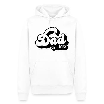 2023, Dad To Be, Schwangerschaftsankündigung - Männer Premium Bio Hoodie - Weiß - Vorne - Nico (187cm)
