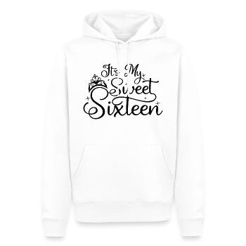 C’est mon doux seize 16e anniversaire 16 ans - Sweat à capuche Premium bio Homme - blanc - Devant - Nico (187cm)