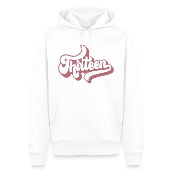 Mignon cadeau d’anniversaire 13 ans 13 ans - treize - Sweat à capuche Premium bio Homme - blanc - Devant - Nico (187cm)
