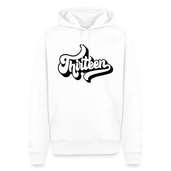 Mignon cadeau d’anniversaire 13 ans 13 ans - treize - Sweat à capuche Premium bio Homme - blanc - Devant - Nico (187cm)