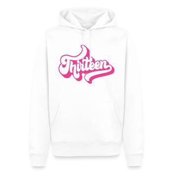 Mignon cadeau d’anniversaire 13 ans 13 ans - treize - Sweat à capuche Premium bio Homme - blanc - Devant - Nico (187cm)