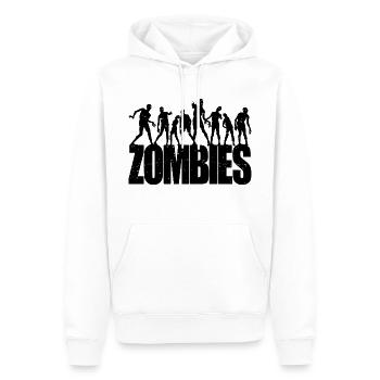 Scary Walking Zombies Horreur Halloween Costume - Sweat à capuche Premium bio Homme - blanc - Devant - Nico (187cm)