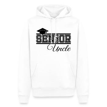 Senior 2023 Oncle Fier Oncle de Diplômé - Sweat à capuche Premium bio Homme - blanc - Devant - Nico (187cm)