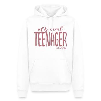 Official Teenager Est. 2010 Cool 13th Birthday - Sweat à capuche Premium bio Homme - blanc - Devant - Nico (187cm)