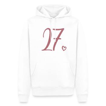 Süße Nummer 27, 27 Jahre alt, Geschenk zum 27. Geburtstag - Männer Premium Bio Hoodie - Weiß - Vorne - Nico (187cm)