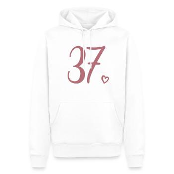 Süße Nummer 37, 37 Jahre alt, Geschenk zum 37. Geburtstag - Männer Premium Bio Hoodie - Weiß - Vorne - Nico (187cm)