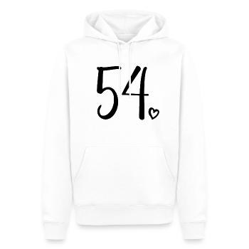 Süße Nummer 54, 54 Jahre alt, Geschenk zum 54. Geburtstag - Männer Premium Bio Hoodie - Weiß - Vorne - Nico (187cm)