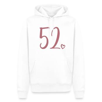 Süße Nummer 52, 52 Jahre alt, Geschenk zum 52. Geburtstag - Männer Premium Bio Hoodie - Weiß - Vorne - Nico (187cm)