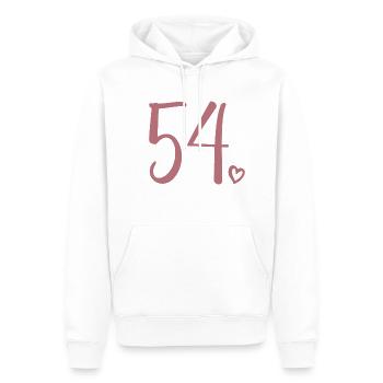 Süße Nummer 54, 54 Jahre alt, Geschenk zum 54. Geburtstag - Männer Premium Bio Hoodie - Weiß - Vorne - Nico (187cm)