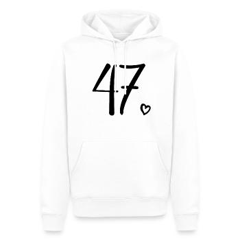 Süße Nummer 47, 47 Jahre alt, Geschenk zum 47. Geburtstag - Männer Premium Bio Hoodie - Weiß - Vorne - Nico (187cm)
