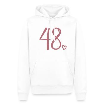 Süße Nummer 48, 48 Jahre alt, Geschenk zum 48. Geburtstag - Männer Premium Bio Hoodie - Weiß - Vorne - Nico (187cm)