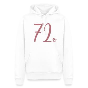 Süße Nummer 72, 72 Jahre alt, Geschenk zum 72. Geburtstag - Männer Premium Bio Hoodie - Weiß - Vorne - Nico (187cm)