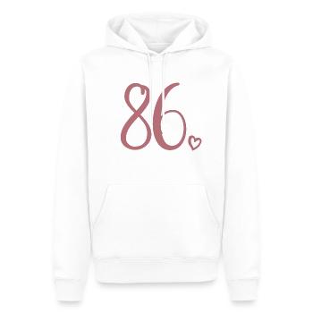 Süße Nummer 86, 86 Jahre alt, Geschenk zum 86. Geburtstag - Männer Premium Bio Hoodie - Weiß - Vorne - Nico (187cm)
