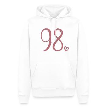 Süße Nummer 98, 98 Jahre alt, Geschenk zum 98. Geburtstag - Männer Premium Bio Hoodie - Weiß - Vorne - Nico (187cm)