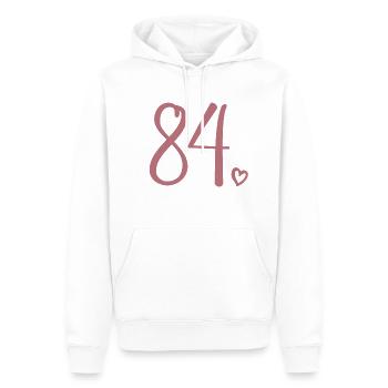Süße Nummer 84, 84 Jahre alt, Geschenk zum 84. Geburtstag - Männer Premium Bio Hoodie - Weiß - Vorne - Nico (187cm)