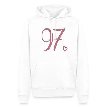 Süße Nummer 97, 97 Jahre alt, Geschenk zum 97. Geburtstag - Männer Premium Bio Hoodie - Weiß - Vorne - Nico (187cm)
