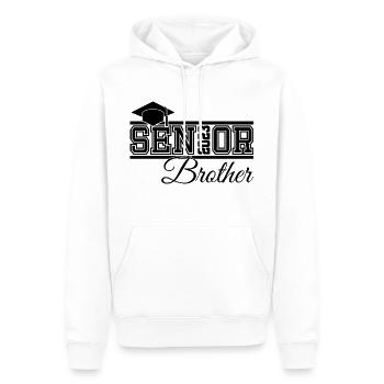 Senior 2023 Frère Fier Frère de Diplômé - Sweat à capuche Premium bio Homme - blanc - Devant - Nico (187cm)