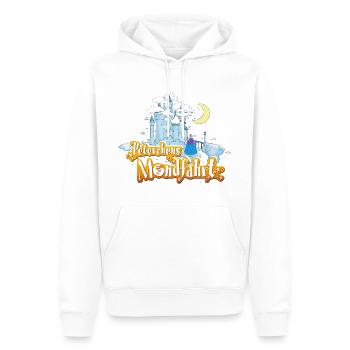 Voyage De Pierre Vers La Lune Aventure Lunaire - Sweat à capuche Premium bio Homme - blanc - Devant - Nico (187cm)