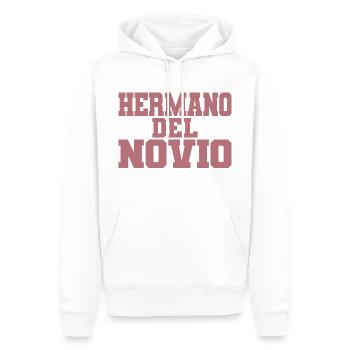 Cadeau de mariage frère du marié Hermano del Novio Groom - Sweat à capuche Premium bio Homme - blanc - Devant - Nico (187cm)