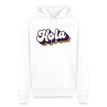 Hola Spanisch Hallo Hawaii Hawaiian Pride Mexikanisch - Männer Premium Bio Hoodie - Weiß - Vorne - Nico (187cm)