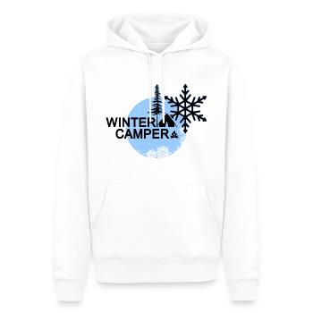 camping d’hiver, tentes d’hiver, bivouac de neige - Sweat à capuche Premium bio Homme - blanc - Devant - Nico (187cm)