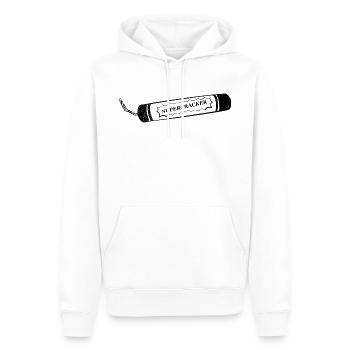 Pyro Allumeurs pyro - Sweat à capuche Premium bio Homme - blanc - Devant - Nico (187cm)