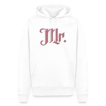 Mr. Matching Couple Engagement Wedding Honeymoon - Men’s Premium Organic Hoodie - white - Front - Nico (187cm)