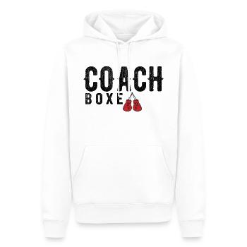 Boxtrainer Boxtrainer | Boxtrainer Geschenk - Männer Premium Bio Hoodie - Weiß - Vorne - Nico (187cm)