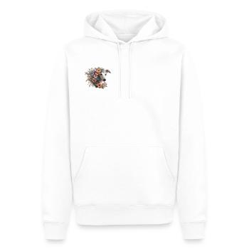 Flowers Galgo Heart No2 - Men’s Premium Organic Hoodie - white - Front - Nico (187cm)