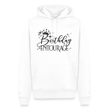 Anniversaire Entourage Matching Groupe Fête d’anniversaire - Sweat à capuche Premium bio Homme - blanc - Devant - Nico (187cm)