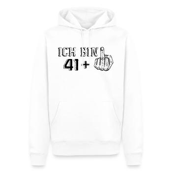 Lustiges Geburtstagsgeschenk Ich Bin 41 Mehr 1 - Männer Premium Bio Hoodie - Weiß - Vorne - Nico (187cm)