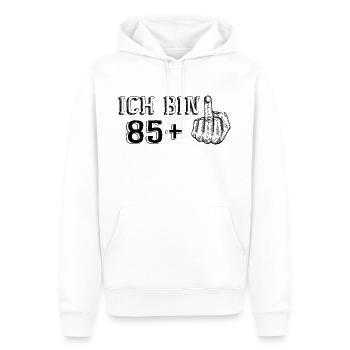Drôle de cadeau d’anniversaire je suis 85 Plus 1 - Sweat à capuche Premium bio Homme - blanc - Devant - Nico (187cm)
