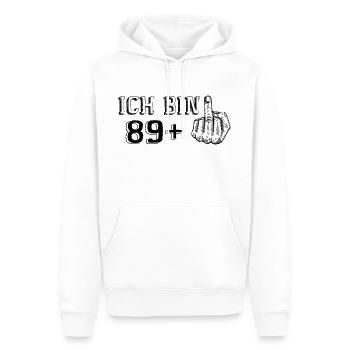 Drôle de cadeau d’anniversaire je suis 89 Plus 1 - Sweat à capuche Premium bio Homme - blanc - Devant - Nico (187cm)