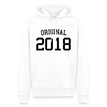 Original 2018 - 5 ans, enfants de 5e anniversaire - Sweat à capuche Premium bio Homme - blanc - Devant - Nico (187cm)