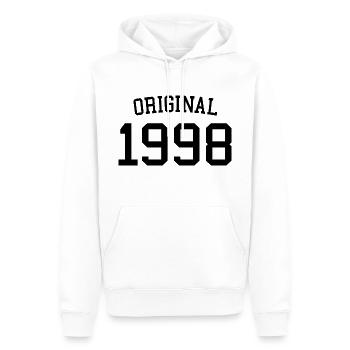 Original 1998, 24 Jahre alt, Geschenk zum 24. Geburtstag - Männer Premium Bio Hoodie - Weiß - Vorne - Nico (187cm)