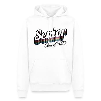 Abschlussklasse 2023 Retro Abschlussfeier Geschenk - Männer Premium Bio Hoodie - Weiß - Vorne - Nico (187cm)