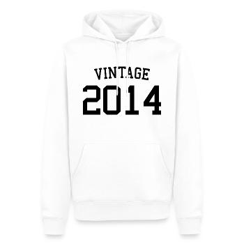 Jahrgang 2014 - 9 Jahre alt, Kinder zum 9. Geburtstag - Männer Premium Bio Hoodie - Weiß - Vorne - Nico (187cm)