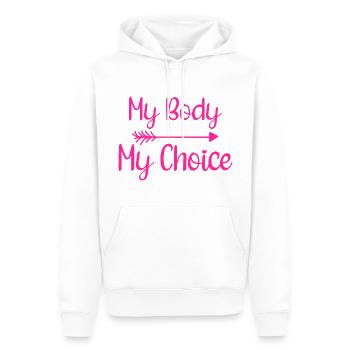 Mon corps, ma décision - Sweat à capuche Premium bio Homme - blanc - Devant - Nico (187cm)