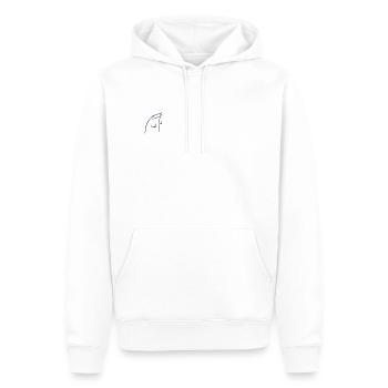 Doigt d’honneur blobbo - Sweat à capuche Premium bio Homme - blanc - Devant - Nico (187cm)