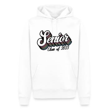 Abschlussklasse 2023 Retro Abschlussfeier Geschenk - Männer Premium Bio Hoodie - Weiß - Vorne - Nico (187cm)