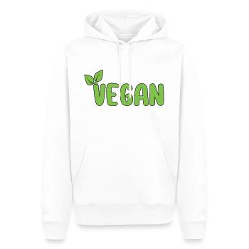 Vegan - Männer Premium Bio Hoodie - Weiß - Vorne - Nico (187cm)