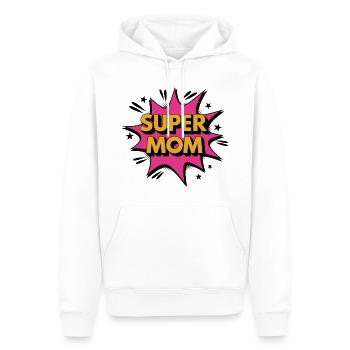 Super Mom – Conception de puissance de style bande dessinée - Sweat à capuche Premium bio Homme - blanc - Devant - Nico (187cm)