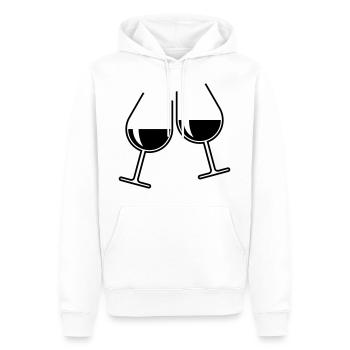 X2x GuteLaune (Black) - Men’s Premium Organic Hoodie - white - Front - Nico (187cm)